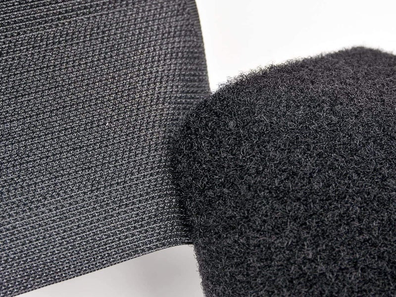 IHKFILAN 2'' Width x 5 Meters Length Black Sew On Hook and Loop Tape Fastening Nylon Fabric Tape (Black, 2 Inch x 5 Meters) - Image 3